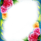 soave frame flowers  spring vintage rose blue - Free PNG Animated GIF