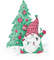 soave christmas winter  deco gnome tree - png gratuito GIF animata