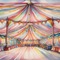 Watercolour Colorful Circus Tent - PNG gratuit GIF animé