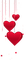 Kaz_Creations Valentine Deco Love Hearts Hanging - PNG gratuit GIF animé