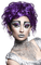 woman purple hair bp - png gratis GIF animasi