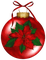 palla  con il fiore stella di Natale - png gratis GIF animado