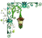 Kaz_Creations Deco Corner Flowers Colours Lantern - PNG gratuit GIF animé