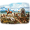loly33 cowboy western landscape paysage - бесплатно png анимированный гифка