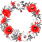soave frame circle flowers spring poppy daisy - zdarma png animovaný GIF