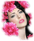 Kaz_Creations Woman Femme Flowers - bezmaksas png animēts GIF