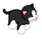 Black and White Cat - GIF animé gratuit GIF animé