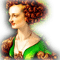 kikkapink woman vintage baroque green brown - zdarma png animovaný GIF