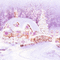 Pink Winter Cottage - GIF animé gratuit GIF animé