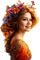 Портрет рыжей женщины - png gratis GIF animado