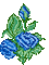 Blue roses - Animovaný GIF zadarmo animovaný GIF