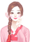 Lovely girl by Mellow HANBOK KOREA - GIF animé gratuit