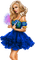 woman  in blue by nataliplus - Free PNG Animated GIF