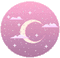 moon stars pink - GIF animado grátis Gif Animado