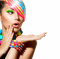 woman pink hair bp - Free PNG Animated GIF