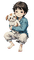 loly33 enfant manga chien - Free PNG Animated GIF