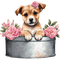 watercolor puppy dog - PNG gratuit GIF animé