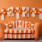 Orange Sofa with Ribbons - gratis png animerad GIF