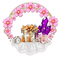 round frame deco flowers christmas rox - безплатен png анимиран GIF