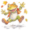 loly33 grenouille automne - png grátis Gif Animado