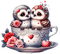 st. Valentine owls by nataliplus - png gratis GIF animado