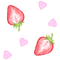 strawberries and hearts - nemokama png animuotas GIF