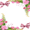 cadre pink rose frame roses pink - PNG gratuit GIF animé