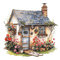 Акварельный  домик - png gratis GIF animado