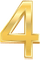 Kaz_Creations Numbers Gold Style 4 - png grátis Gif Animado