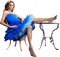 Kaz_Creations Woman Femme Blue - gratis png animeret GIF