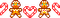 pixel ginger bread couple - gratis png animerad GIF