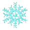 turquoise snowflake - GIF animé gratuit GIF animé