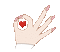 hand heart gif