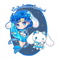 Sailor Mercury and cinamorroll - png gratis GIF animasi
