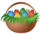 Kaz_Creations Easter Deco Eggs In Basket - PNG gratuit GIF animé