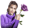 charmille _ femme en violet - png gratis GIF animado