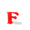 Kaz_Creations Alphabets Jumping Red Letter F - GIF animado gratis GIF animado