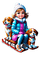 loly33 enfant chien luge - darmowe png animowany gif