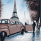 kikkapink paris car animated background - GIF animado grátis Gif Animado