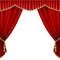 curtain rideau vorhang window fenster fenêtre  room raum espace chambre tube habitación zimmer theatre théâtre theater red - 無料png アニメーションGIF