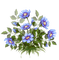fleur bleu blue flowers deco - PNG gratuit GIF animé