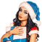 Woman. Winter. Christmas.  Leila - PNG gratuit GIF animé
