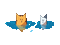 Water Cats - Nemokamas animacinis gif animuotas GIF