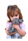 Kaz_Creations Baby Enfant Child Girl Holding Rabbit - gratis png animeret GIF