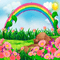 Y.A.M._Summer landscape background flowers - png gratuito GIF animata