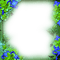 Frame.Flowers.Green.Blue - By KittyKatLuv65 - png grátis Gif Animado