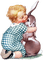 soave children boy vintage bunny  teal brown - безплатен png анимиран GIF