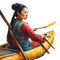 loly33 femme barque asiatique - png gratuito GIF animata