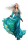 Женщина в голубом - Бесплатный анимированный гифка