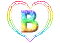 Kaz_Creations Alphabets Colours Heart Love Letter B - GIF animado grátis Gif Animado